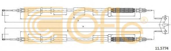 COFLE 115774 Трос, стояночная тормозная система