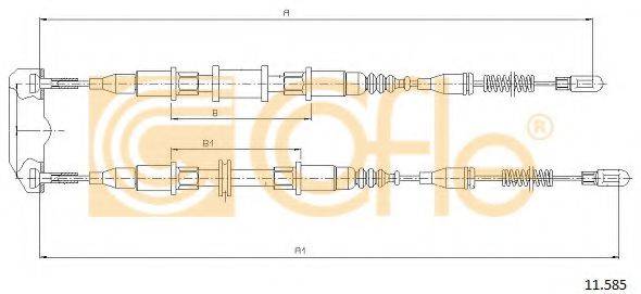 COFLE 11585 Трос, стояночная тормозная система