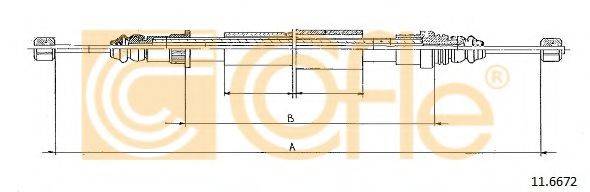 COFLE 116672 Трос, стояночная тормозная система