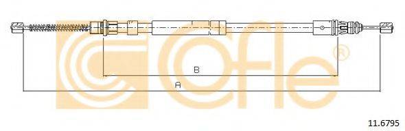 COFLE 116795 Трос, стояночная тормозная система