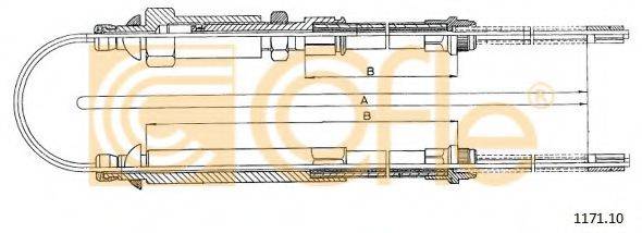 COFLE 117110 Трос, стояночная тормозная система