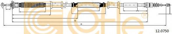 COFLE 120750 Трос, стояночная тормозная система