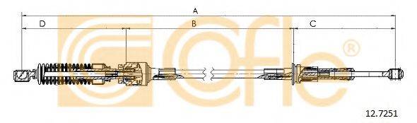 COFLE 127251 Трос, ступенчатая коробка передач