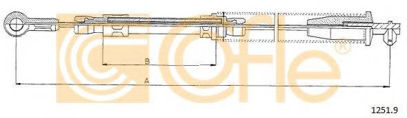 COFLE 12519 Трос, стояночная тормозная система