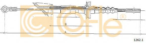 COFLE 12621 Трос, управление сцеплением