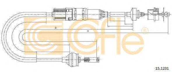COFLE 151231 Трос, управление сцеплением