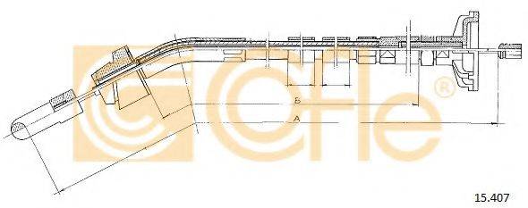 COFLE 15407 Трос, управление сцеплением