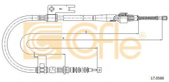 COFLE 170588 Трос, стояночная тормозная система