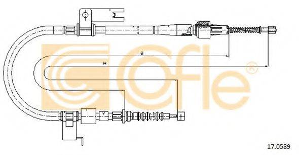 COFLE 170589 Трос, стояночная тормозная система