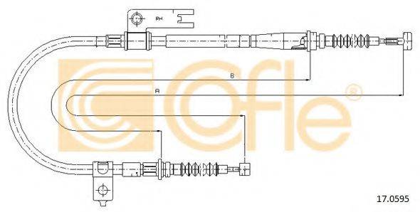 COFLE 170595 Трос, стояночная тормозная система