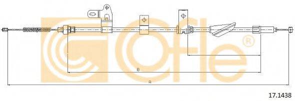 COFLE 171438 Трос, стояночная тормозная система