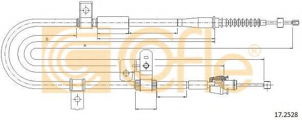 COFLE 172528 Трос, стояночная тормозная система