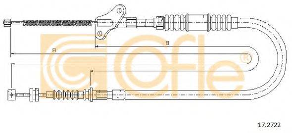 COFLE 172722 Трос, стояночная тормозная система