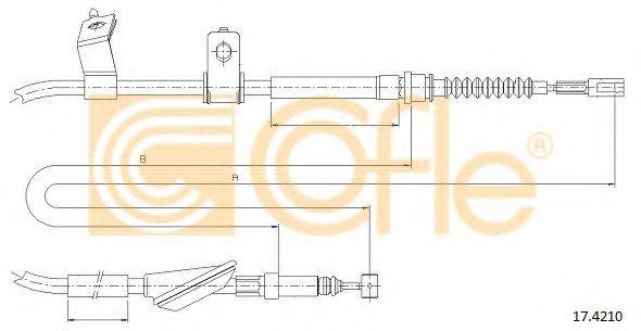 COFLE 174210 Трос, стояночная тормозная система
