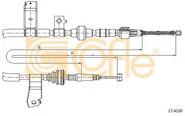 COFLE 174230 Трос, стояночная тормозная система