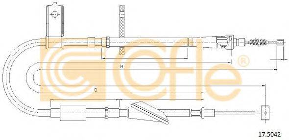 COFLE 175042 Трос, стояночная тормозная система