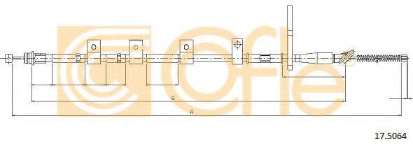 COFLE 175064 Трос, стояночная тормозная система