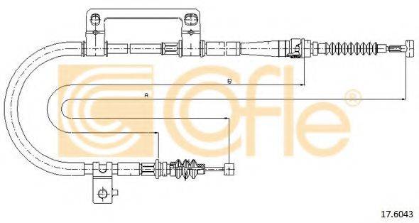COFLE 176043 Трос, стояночная тормозная система