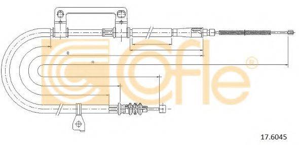 COFLE 176045 Трос, стояночная тормозная система