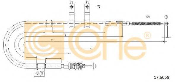 COFLE 176058 Трос, стояночная тормозная система