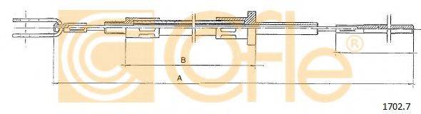 COFLE 17027 Трос, управление сцеплением