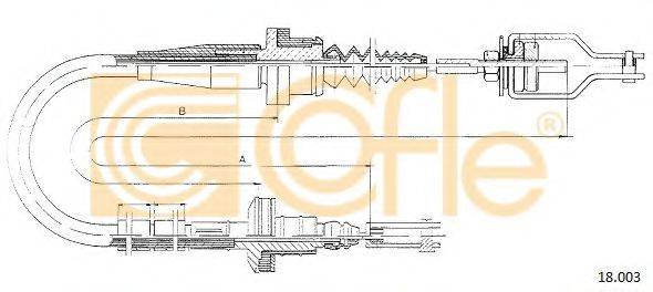 COFLE 18003 Трос, управление сцеплением