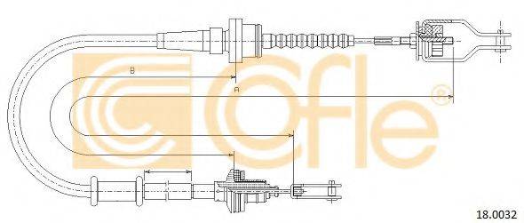 COFLE 180032 Трос, управление сцеплением