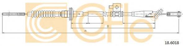 COFLE 186018 Трос, управление сцеплением
