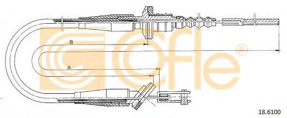 COFLE 186100 Трос, управление сцеплением