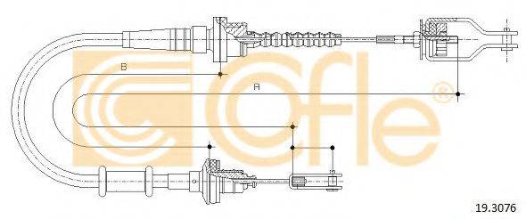 COFLE 193076 Трос, управление сцеплением