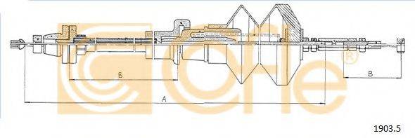 COFLE 19035 Тросик газа