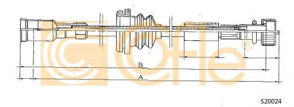 COFLE S20024 Тросик спидометра
