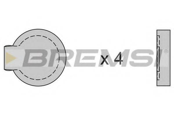 BREMSI BP2122 Комплект тормозных колодок, дисковый тормоз