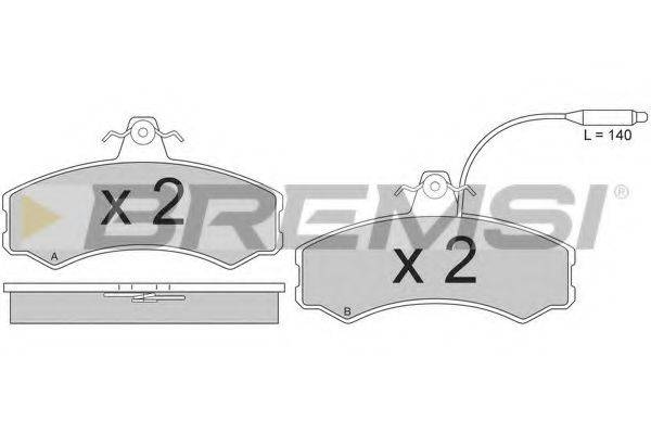 BREMSI BP2196 Комплект тормозных колодок, дисковый тормоз