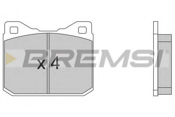 BREMSI BP2197 Комплект тормозных колодок, дисковый тормоз