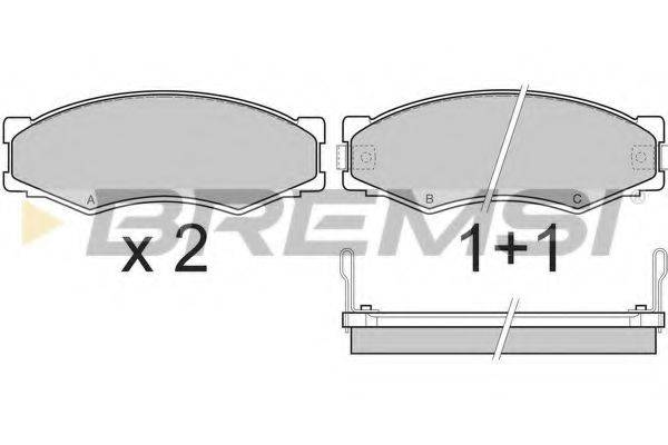 BREMSI BP2301 Комплект тормозных колодок, дисковый тормоз