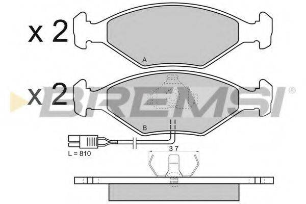 BREMSI BP2343 Комплект тормозных колодок, дисковый тормоз