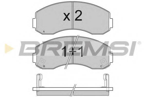 BREMSI BP3044 Комплект тормозных колодок, дисковый тормоз