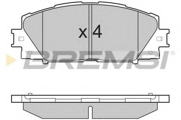 BREMSI BP3249 Комплект тормозных колодок, дисковый тормоз