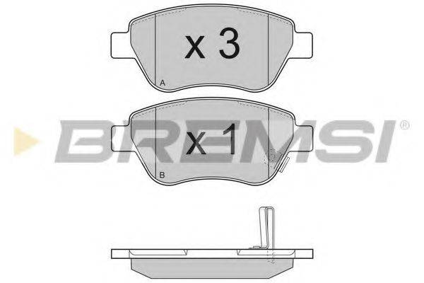 BREMSI BP3294 Комплект тормозных колодок, дисковый тормоз