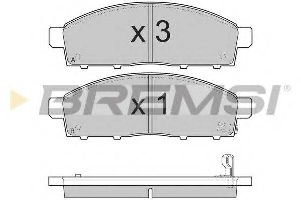 BREMSI BP3296 Комплект тормозных колодок, дисковый тормоз
