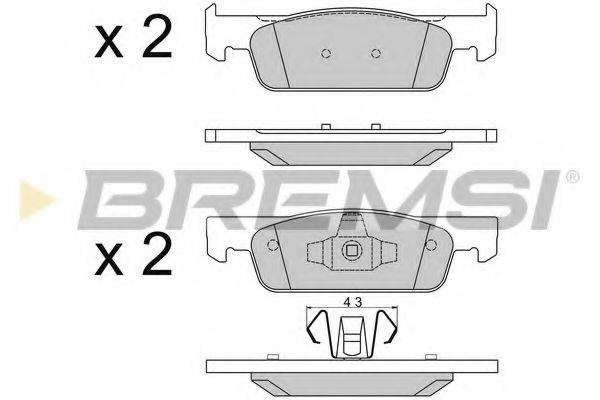 BREMSI BP3512 Комплект тормозных колодок, дисковый тормоз