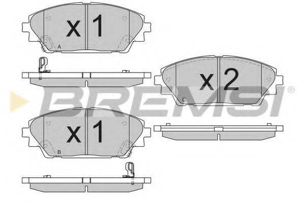 BREMSI BP3556 Комплект тормозных колодок, дисковый тормоз