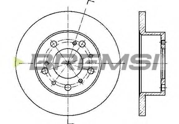 BREMSI DBA117S Тормозной диск