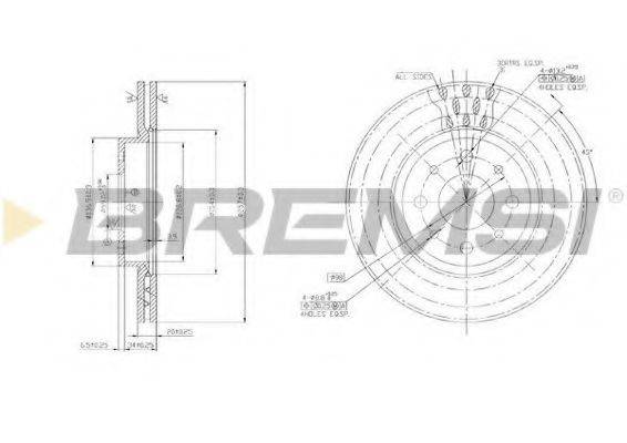 BREMSI DBA521V Тормозной диск