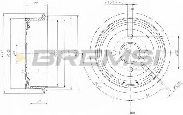 BREMSI DR5138 Тормозной барабан