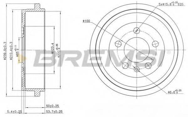 BREMSI DR5594 Тормозной барабан