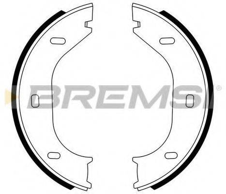 BREMSI GF0001 Комплект тормозных колодок, стояночная тормозная система