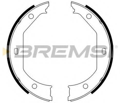 BREMSI GF0080 Комплект тормозных колодок, стояночная тормозная система
