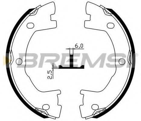 BREMSI GF0147 Комплект тормозных колодок, стояночная тормозная система